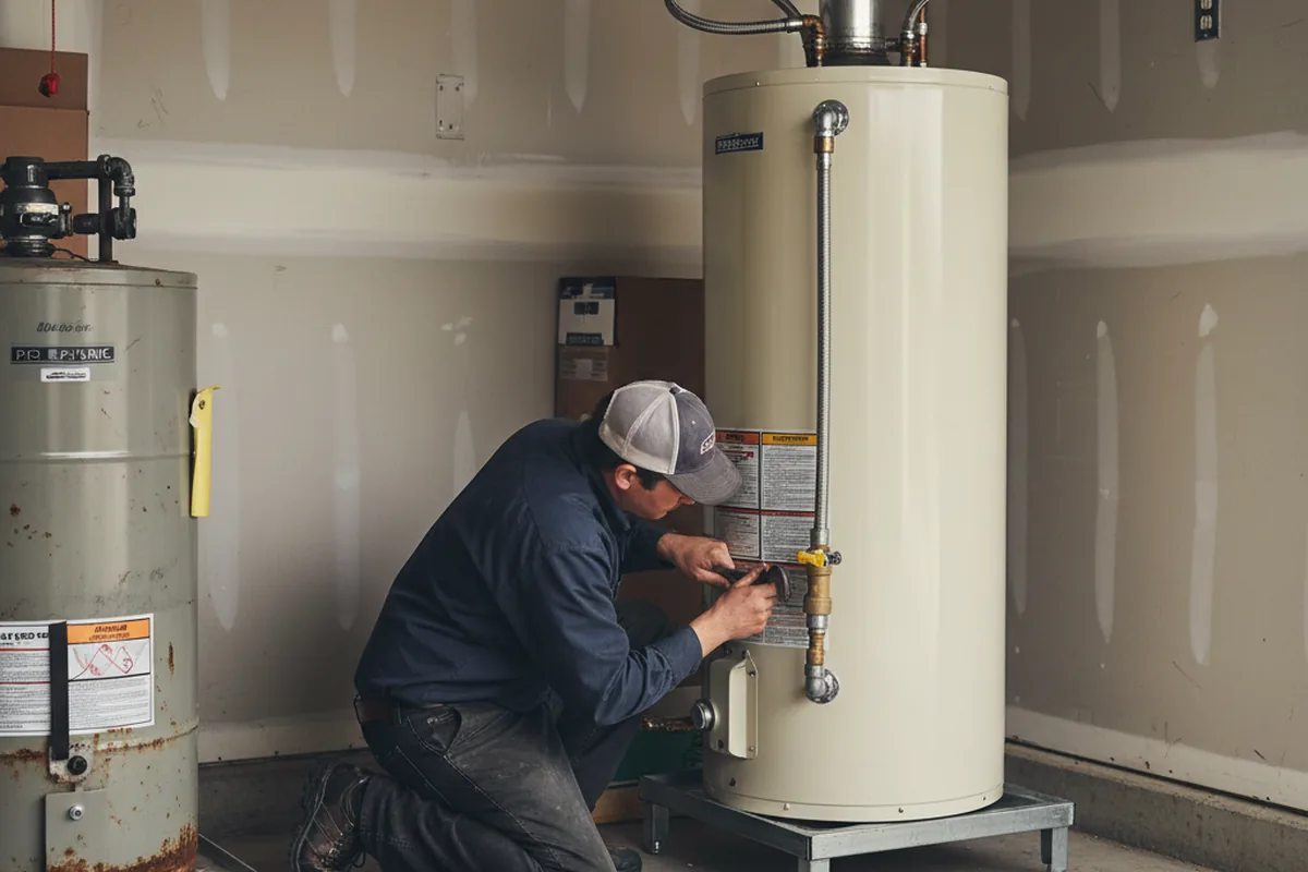 Water heater and shutoff valve replacement in Gwynn